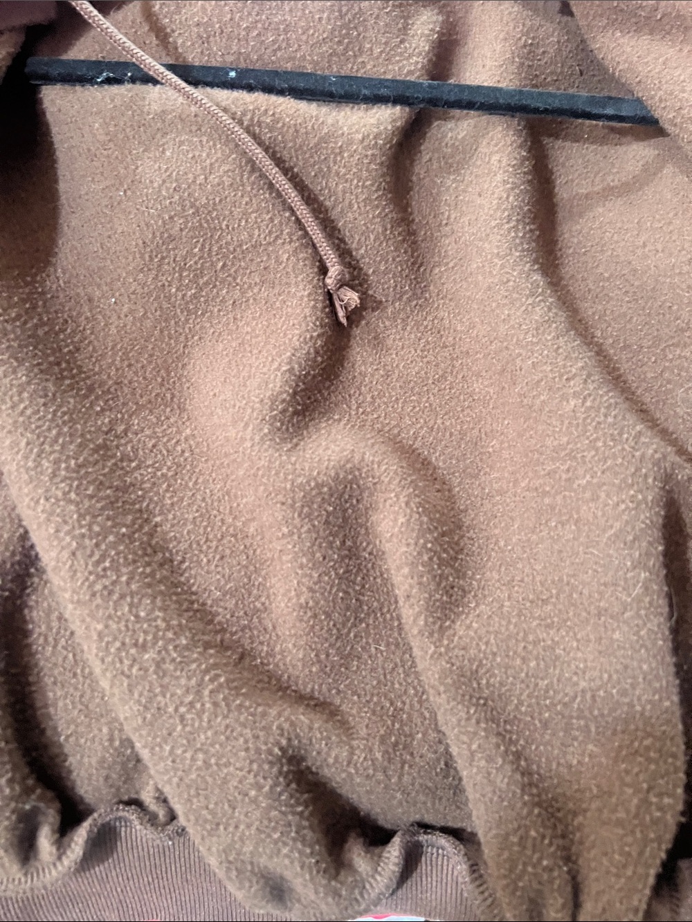 Zip-Front Brown Hooded Sweatshirt - Picture 4 of 6